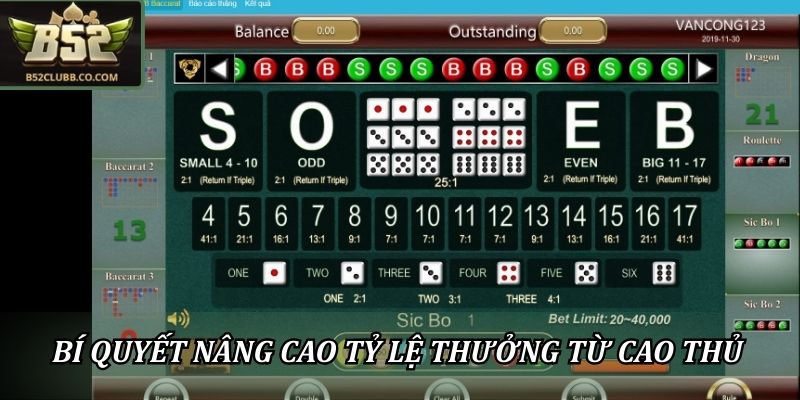 Bí quyết nâng cao tỷ lệ thưởng từ cao thủ  