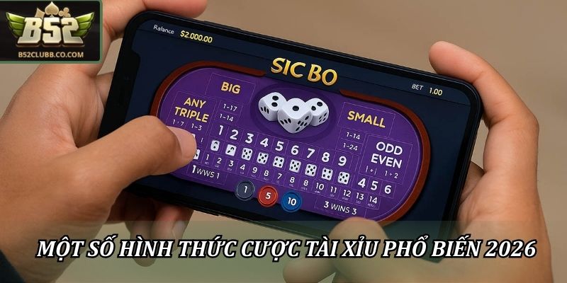 Một số hình thức cược Tài xỉu phổ biến 2026