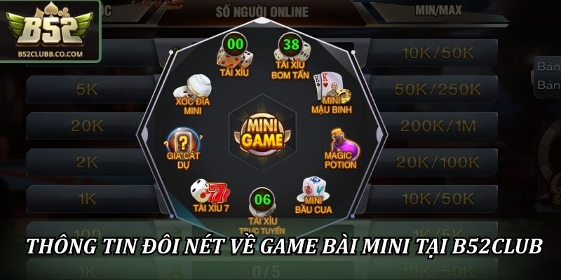 Thông tin đôi nét về game bài mini tại B52club