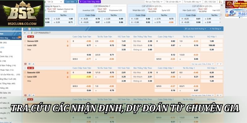 Tra cứu các nhận định, dự đoán từ chuyên gia